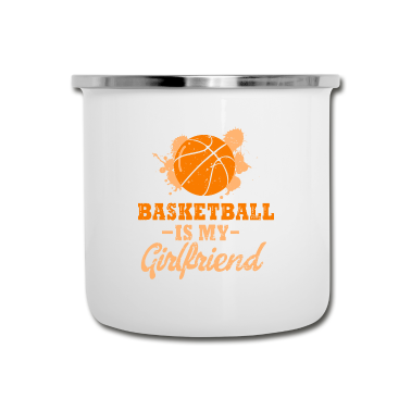 Geschenk Freundin Geburtstag Emaille Tasse - Basketball ist meine Freundin