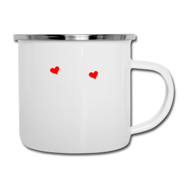 Geschenk Freundin Geburtstag Emaille Tasse - Freundin mit Herz - Geschenk