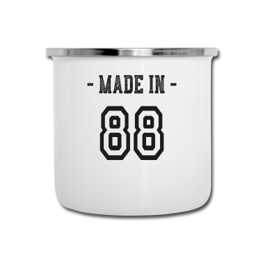 Geschenk Freundin Geburtstag Emaille Tasse - Made in 88 Geschenk Geburtsjahr 1988 Geburtstag