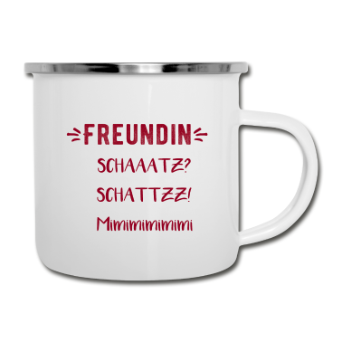 Geschenk Freundin Geburtstag Emaille Tasse - Lieblingswoerter Freundin mimimimimi