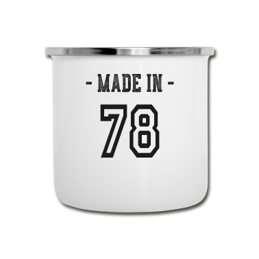 Geschenk Freundin Geburtstag Emaille Tasse - Made in 78 Geschenk Geburtsjahr 1978 Geburtstag