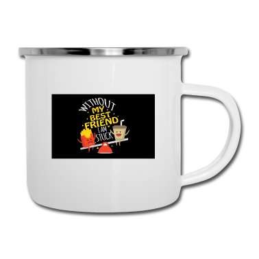 Geschenk Freundin Geburtstag Emaille Tasse - Ohne meine beste Freundin bin ich aufgeschmissen