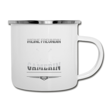 Geschenk Freundin Geburtstag Emaille Tasse - Freundin Gamerin