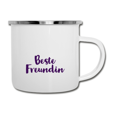 Geschenk Freundin Geburtstag Emaille Tasse - Beste Freundin