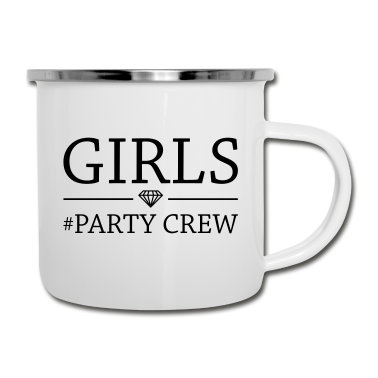 Geschenk Freundin Geburtstag Emaille Tasse - girls party crew
