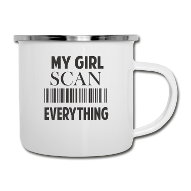 Geschenk Freundin Geburtstag Emaille Tasse - Meine Freundin kontrolliert alles