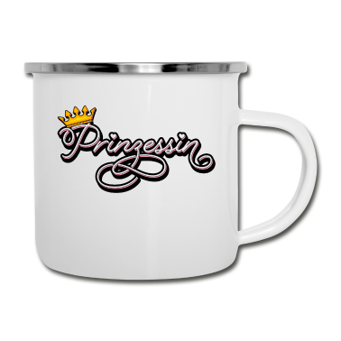 Geschenk Freundin Geburtstag Emaille Tasse - Prinzessin