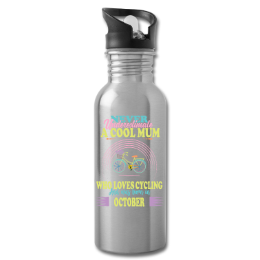Geschenk Freundin Geburtstag Trinkflasche - Mama Mutter Fahrradfahrerin Geburtstag Oktober