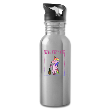 Geschenk Freundin Geburtstag Trinkflasche - Wineicorn Wein Einhorn Weinglas Freundin Geschenk