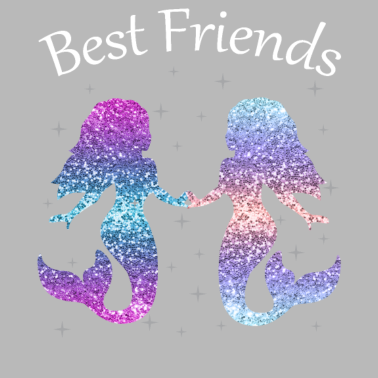Motiv Best Friends Beste Freundin Meerjungfrau Geschenk