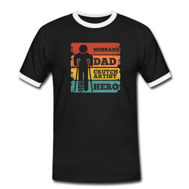 Geschenk für Ehemann T-Shirt - Gipsbein Spruch für deinen Ehemann mit einem