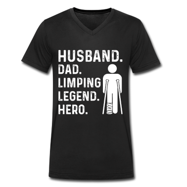 Geschenk für Ehemann T-Shirt - Gipsbein Spruch für deinen Ehemann mit einem