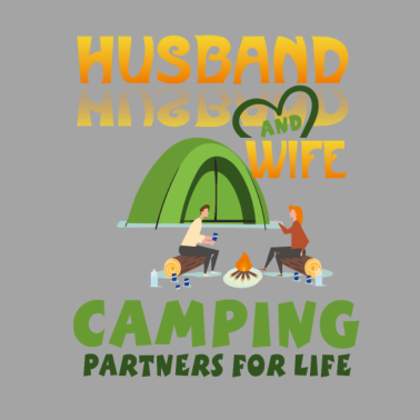 Motiv Ehemann und Frau Campingpartner für das Leben