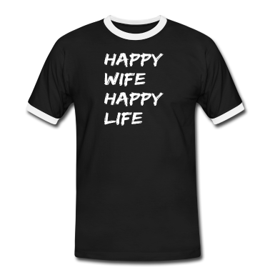 Geschenk für Ehemann T-Shirt - Happy Wife Happy Life Geschenk für gute Ehemänner