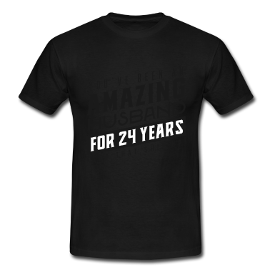 Geschenk für Ehemann T-Shirt - Sie sind seit 24 Jahren ein erstaunlicher Ehemann