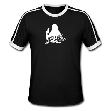 Geschenk für Ehemann T-Shirt - Liebe meine Frau und Waffen Design für Ehemänner