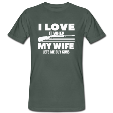 Geschenk für Ehemann T-Shirt - Lustiger Ehemann Waffenliebhaber Geschenkidee