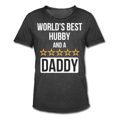 Geschenk für Ehemann T-Shirt - Weltbester Ehemann und Fünf-Sterne-Papa