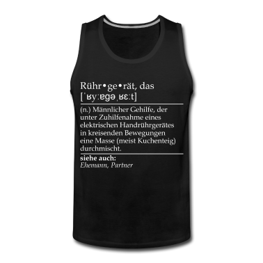 Geschenk für Ehemann Tank Top - Rührgerät Definition für Ehemänner und Bäcker