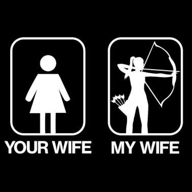 Motiv Bogenschiessen Frau - Geschenk für den Ehemann