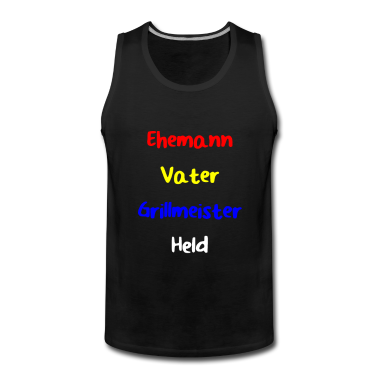 Geschenk für Ehemann Tank Top - Ehemann Vater Grillmeister Held Grillen