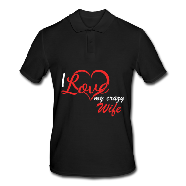 Geschenk für Ehemann Poloshirt - verrückte Ehefrau, Geschenkidee für Ehemann