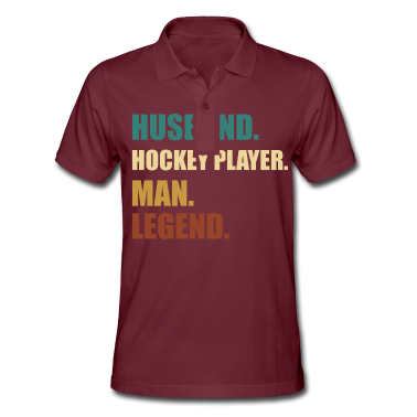Geschenk für Ehemann Poloshirt - Hockey Ehemann Legende