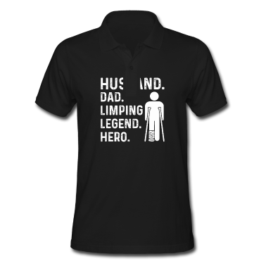 Geschenk für Ehemann Poloshirt - Gipsbein Spruch für deinen Ehemann mit einem