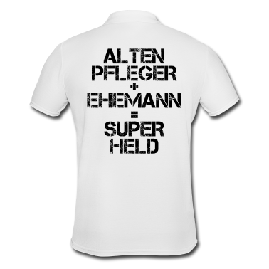 Geschenk für Ehemann Poloshirt - Altenpfleger Ehemann Superheld Geschenk
