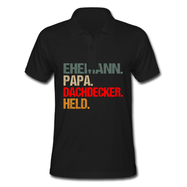 Geschenk für Ehemann Poloshirt - Dachdecker für Ehemann Papa Held Spruch Retro