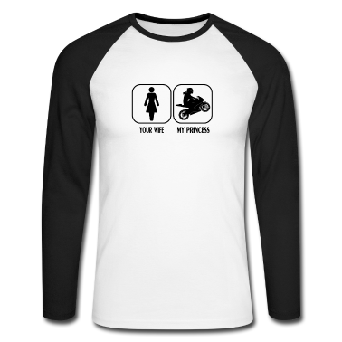 Geschenk für Ehemann Langarmshirt - Biker Frau Design für Ehemann