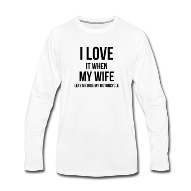 Geschenk für Ehemann Langarmshirt - Ich liebe meine Frau Lustiges MotorradGeschenk für Ehemann