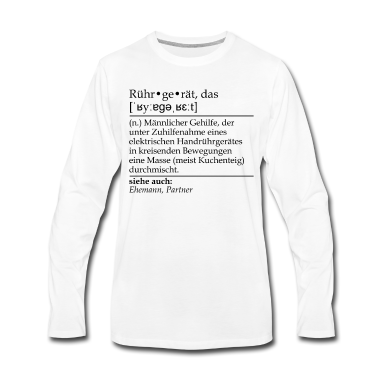 Geschenk für Ehemann Langarmshirt - Rührgerät Definition für Ehemänner und Bäcker