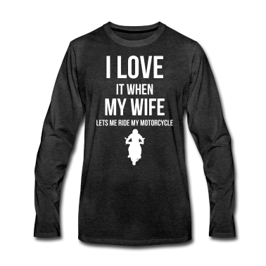 Geschenk für Ehemann Langarmshirt - Ich liebe meine Frau lustiges Motorradgeschenk für Ehemann