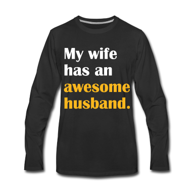 Geschenk für Ehemann Langarmshirt - GROSSER EHEMANN - Meine Frau hat einen großartigen Ehemann