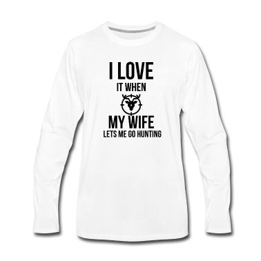 Geschenk für Ehemann Langarmshirt - Ich liebe meine Frau Lustige Hirschjagd Geschenk für Ehemann