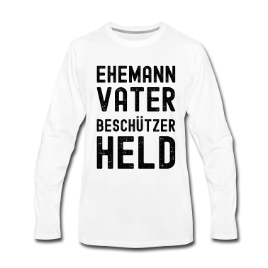Geschenk für Ehemann Langarmshirt - Ehemann Vater Beschützer Held - Ehemann Geschenk