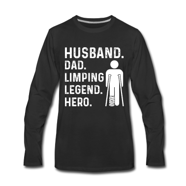 Geschenk für Ehemann Langarmshirt - Gipsbein Spruch für deinen Ehemann mit einem