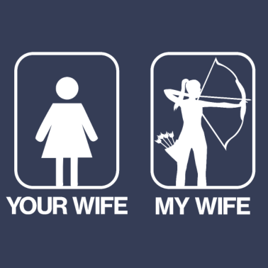 Motiv Bogenschiessen Frau - Geschenk für den Ehemann