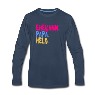 Geschenk für Ehemann Langarmshirt - Ehemann Papa Held