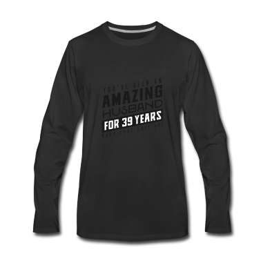 Geschenk für Ehemann Langarmshirt - Sie sind seit 39 Jahren ein erstaunlicher Ehemann