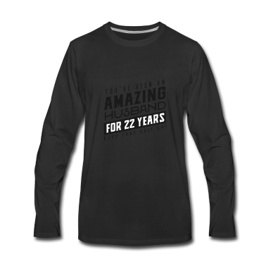 Geschenk für Ehemann Langarmshirt - Sie sind seit 22 Jahren ein erstaunlicher Ehemann