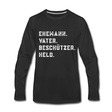 Geschenk für Ehemann Langarmshirt - Ehemann Vater Beschützer Held