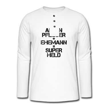 Geschenk für Ehemann Langarmshirt - Altenpfleger Ehemann Superheld Geschenk