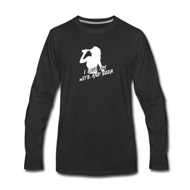 Geschenk für Ehemann Langarmshirt - Liebe meine Frau und Bier Design für Ehemänner