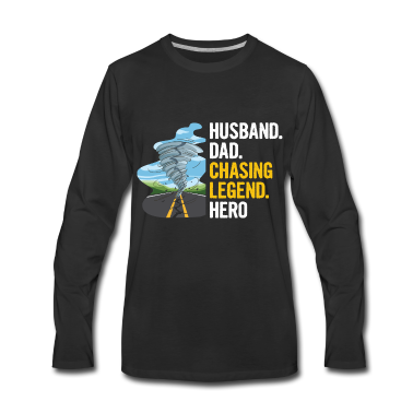 Geschenk für Ehemann Langarmshirt - Meteorologie Spruch für deinen Sturmjäger Ehemann