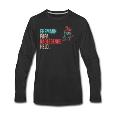 Geschenk für Ehemann Langarmshirt - MTB Ehemann Design für einen Mountainbiker Papa