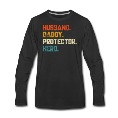 Geschenk für Ehemann Langarmshirt - EHEMANN DADDY PROTECTOR HERO