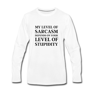 Geschenk für Ehemann Langarmshirt - Mein Grad an Sarkasmus, lustiges Geschenk für Ehemann oder Vater