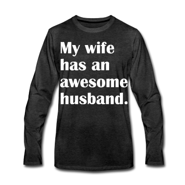 Geschenk für Ehemann Langarmshirt - GROSSER EHEMANN - Meine Frau hat einen großartigen Ehemann